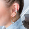 Gold Dangle Earring - Pave CZ Earrings
