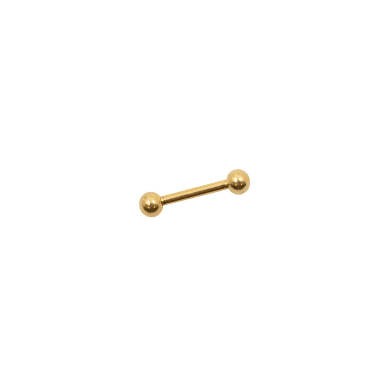 Yellow Gold Bars & Barbells Internally Threaded Barbell The Curated Lobebarbellcartilagecartilage barbell