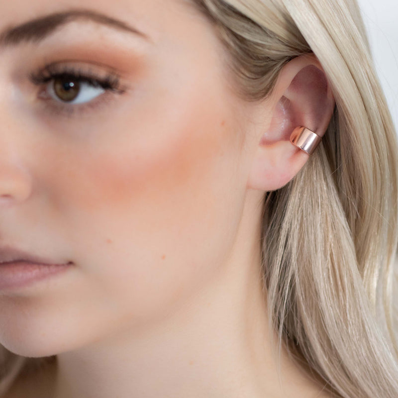 Thick Ear Cuff - Thick Rose Gold Ear Cuff