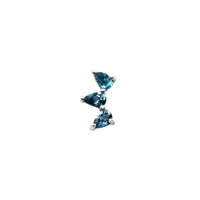 White Gold Threadless Tops London Blue Topaz Fan Earring The Curated Lobe14k gold14k gold topcartilage
