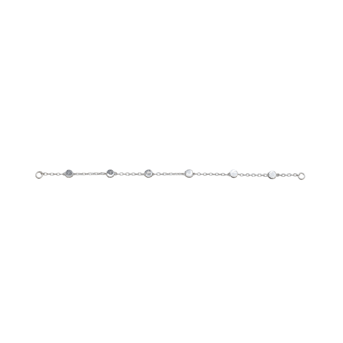 Silver Chains Connectors & Ear Jackets Long Satellite Disc Chain Connector The Curated Lobecartilagechain ear jacketchain ear jackets