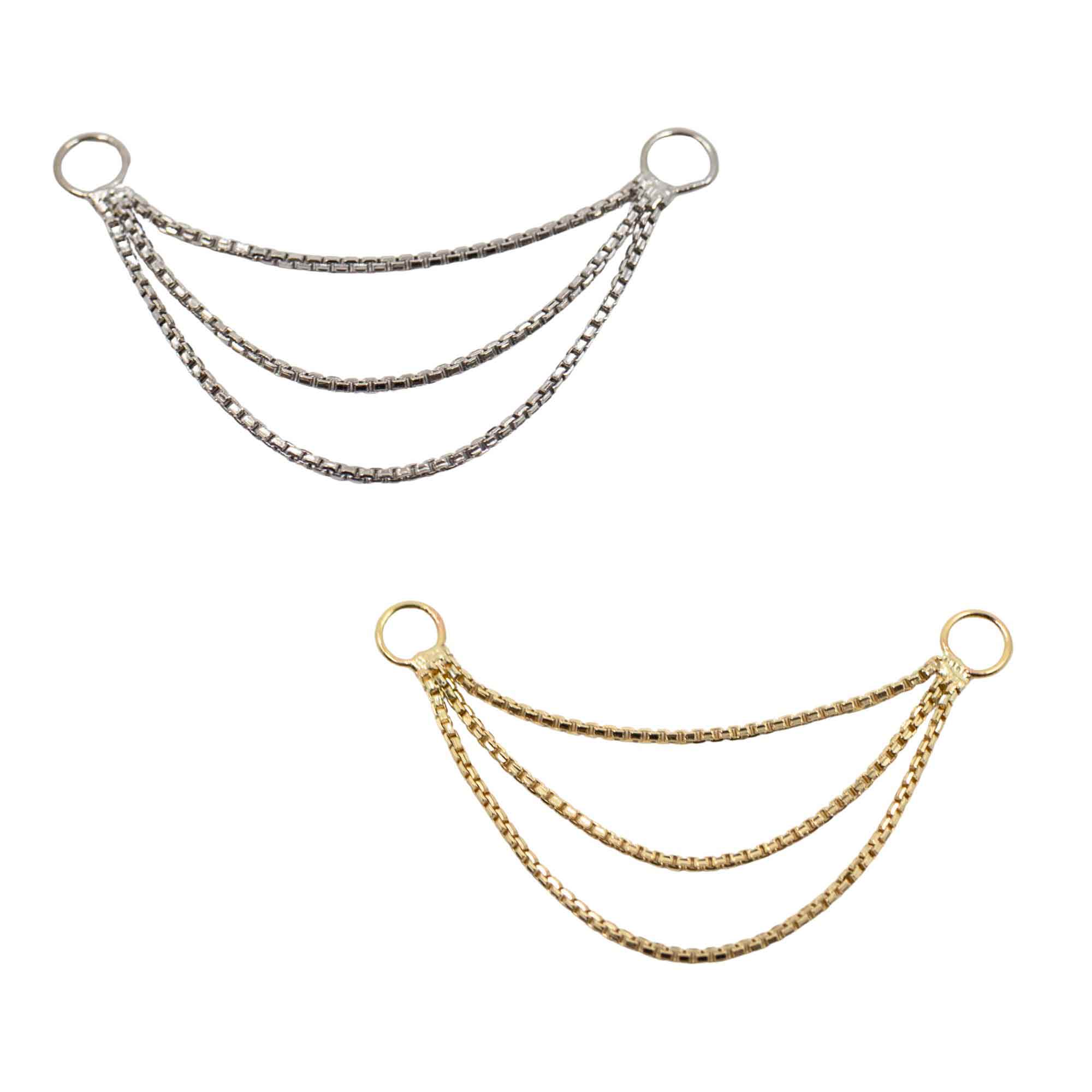 Earring Chain | Add it to any earring | 9k Yellow Gold or Silver - Sit &  Wonder