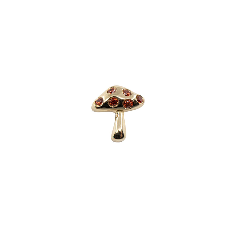 Yellow Gold Studs Mushroom Earring The Curated Lobe14k gold14k gold topcartilage
