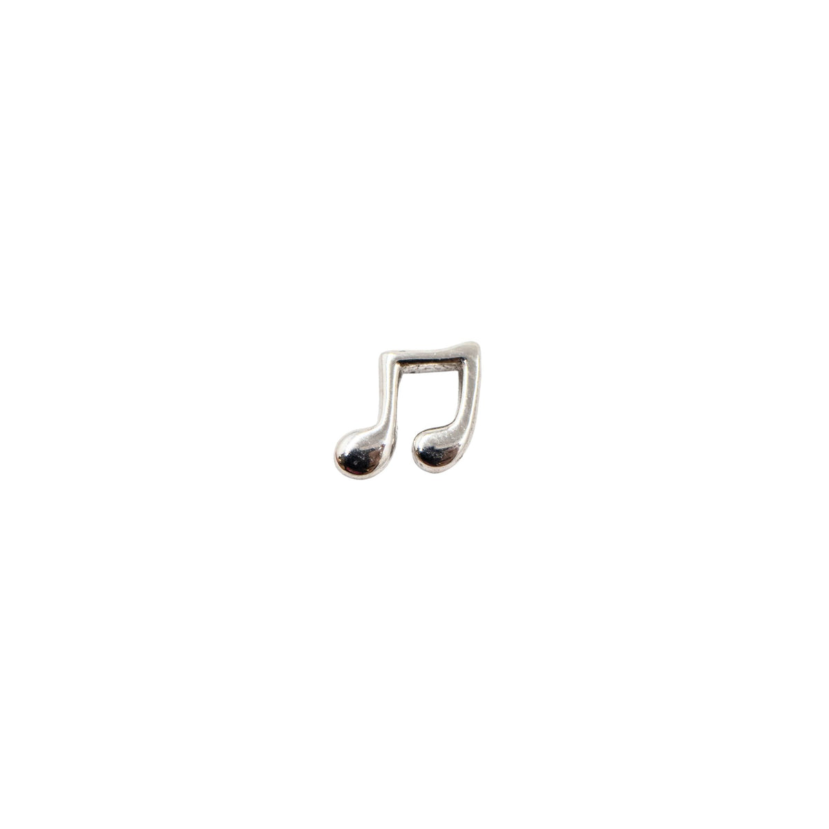 White Gold Studs Music Note Earring The Curated Lobe
