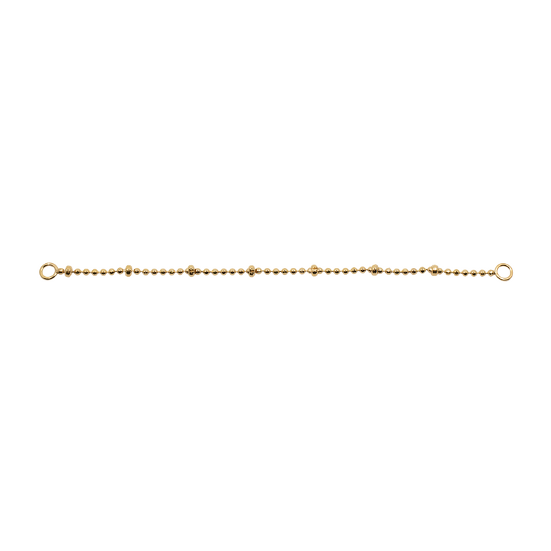 Rose Gold Beaded Ball Chain Jacket - Ear Jacket