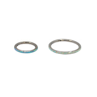 8mm Hoops Opal Clicker Hoop - Bottom-Facing The Curated Lobecartilagecartilage jewelryclicker hoop