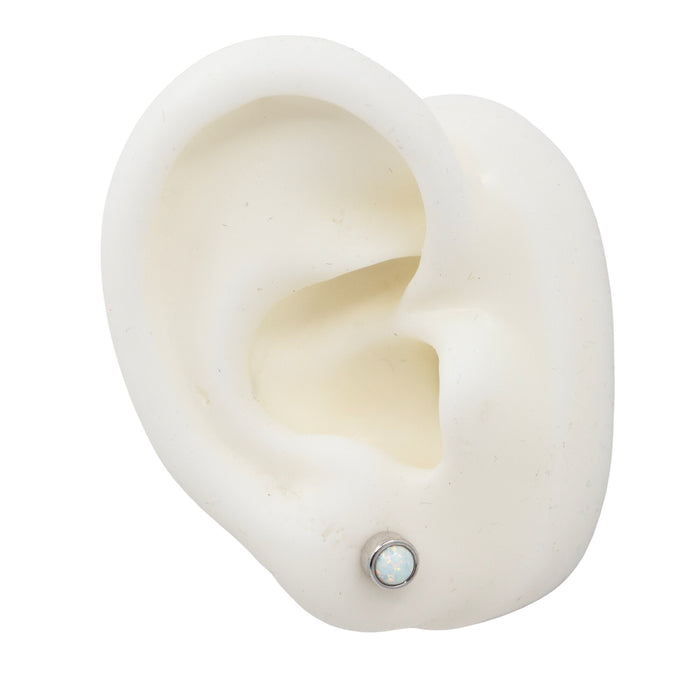 Silver Studs Opal Stud Earrings The Curated LobeBirthstone Stud Earringscartilagegold vermeil