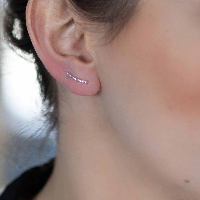 Yellow Gold Studs Peak Ear Crawler The Curated LobeGold Climber EarringGold Crawler EarringGold Ear Climber