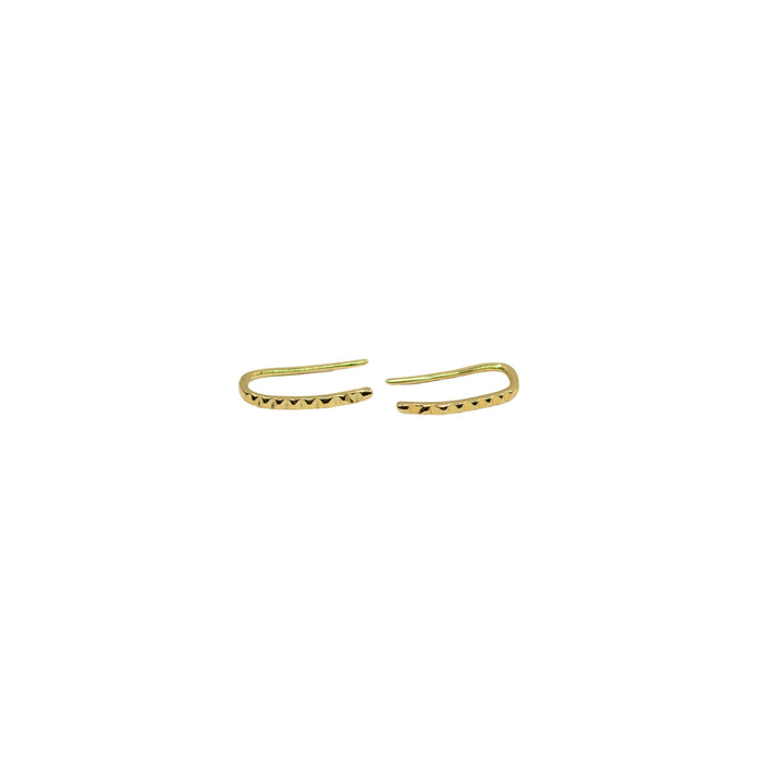 Yellow Gold Studs Peak Ear Crawler The Curated LobeGold Climber EarringGold Crawler EarringGold Ear Climber