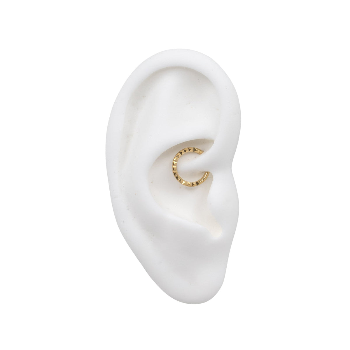 Yellow Gold Hoops Peaked Daith Clicker Hoop The Curated Lobe