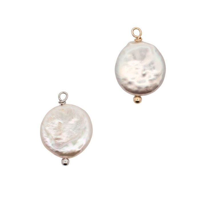 Yellow Gold Charms Pearl Medallion Charm The Curated Lobecharmcharmslobe