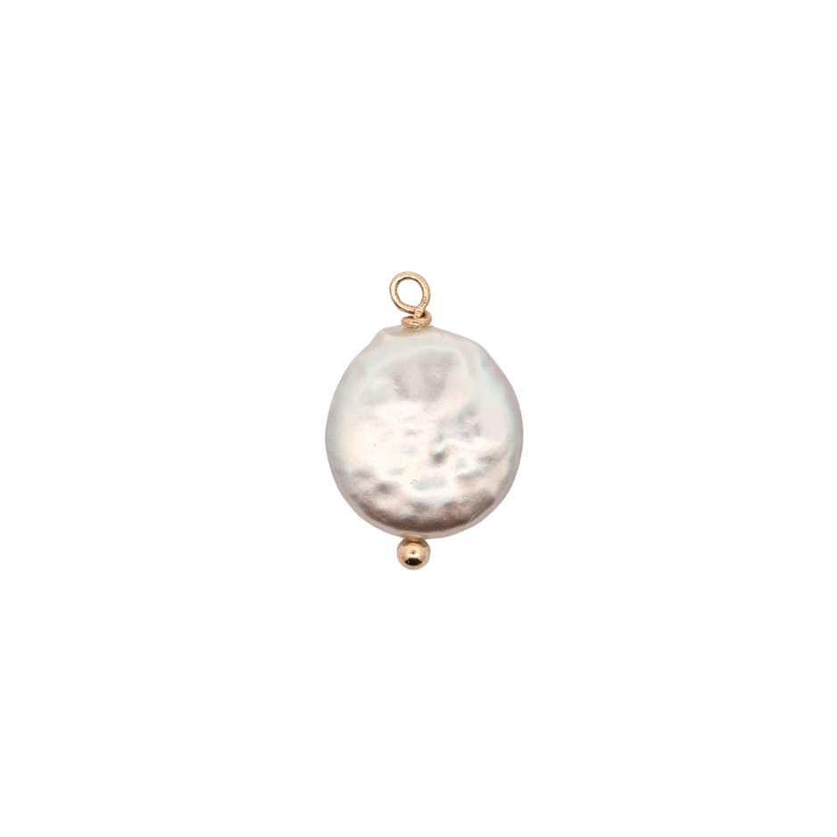 Yellow Gold Charms Pearl Medallion Charm The Curated Lobecharmcharmslobe