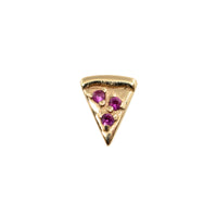 Yellow Gold Studs Pizza Slice Stud Earring The Curated Lobe14k goldcartilagefaux rook