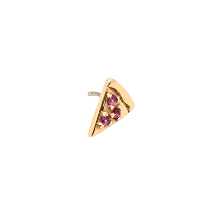 Yellow Gold Studs Pizza Slice Stud Earring The Curated Lobe14k goldcartilagefaux rook