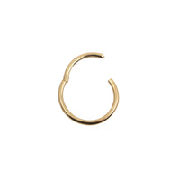 Yellow Gold Hoops Plain Gold Clicker Hoop The Curated Lobe14k goldcartilagecartilage jewelry