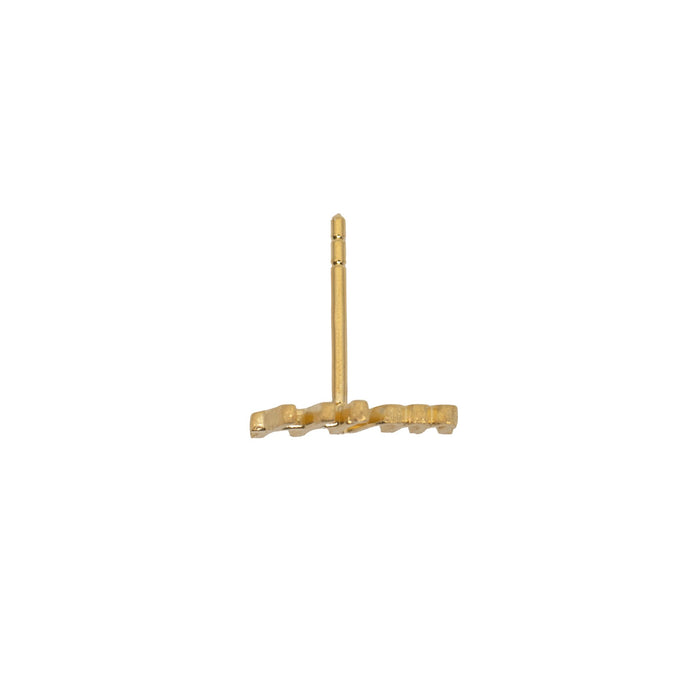 Yellow Gold Studs Pronoun Stud Earring The Curated Lobecartilagegold vermeilHe Him