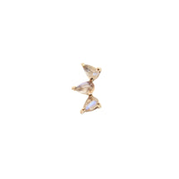 Yellow Gold Threadless Tops Rainbow Moonstone Fan Earring The Curated Lobe14k gold14k gold topcartilage