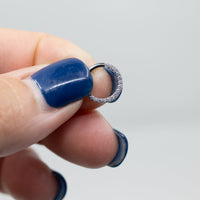 8mm Hoops Side-Facing Pave Crystal Clicker Hoop The Curated Lobecartilagecartilage jewelryclicker hoop