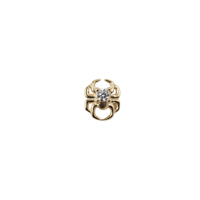 Yellow Gold Threadless Tops Spider Earring The Curated Lobe14k gold14k gold topcartilage