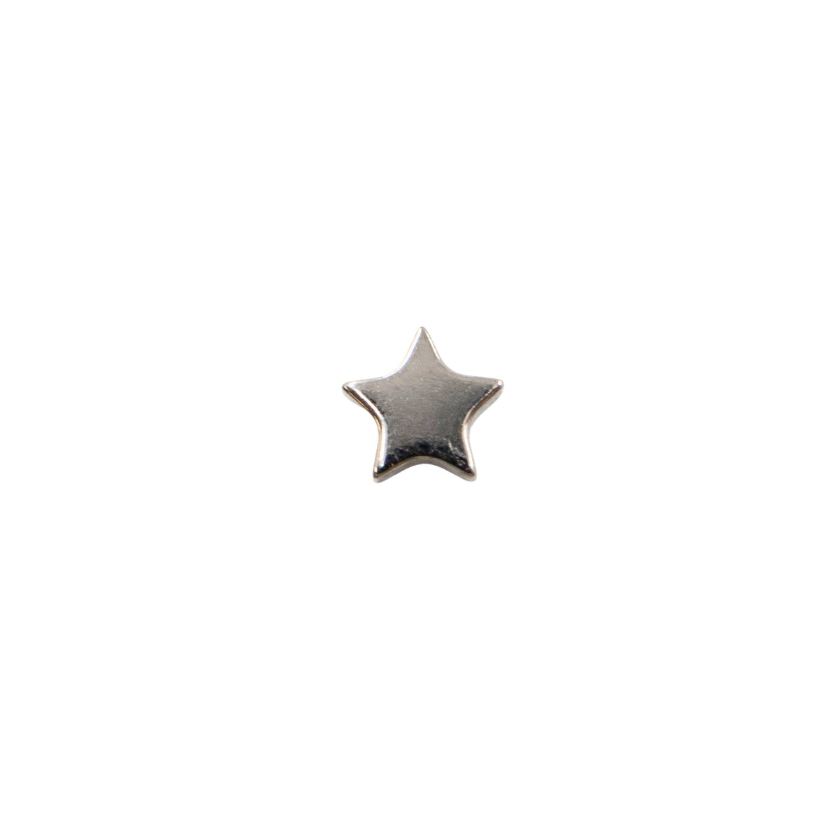 Silver Threadless Tops Star Earring Top The Curated Lobeconchfaux rookflat