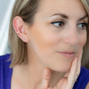 Rose Gold Ear Cuff Earrings - Concave Ear Cuff