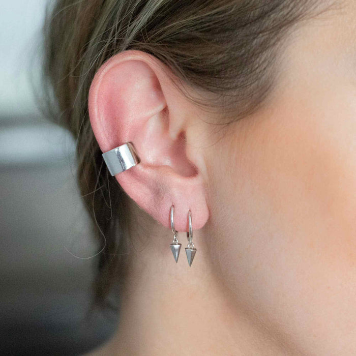 Yellow Gold Ear Cuffs Thick Ear Cuff The Curated Lobeconchno piercing
