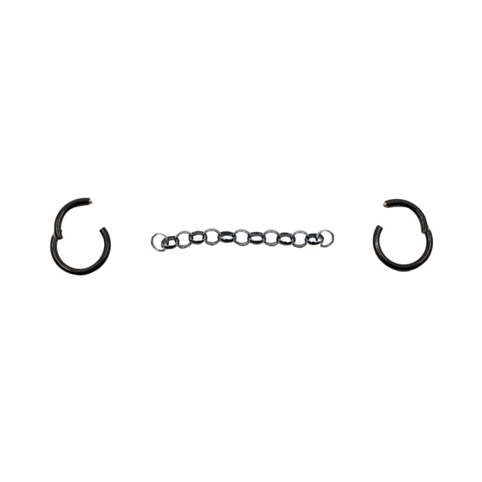 Short (27mm) Chains Connectors & Ear Jackets Thick Rolo Industrial Chain The Curated Lobecartilagechainchain earrings