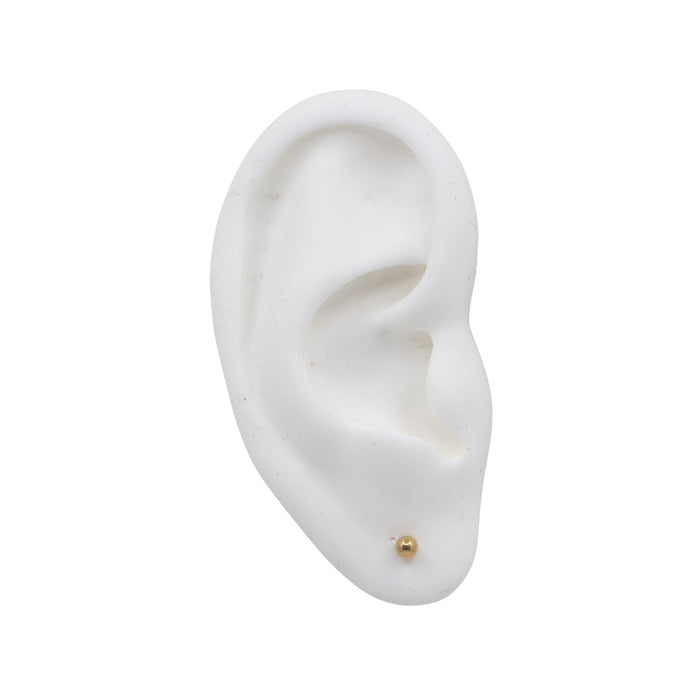 Yellow Gold Threadless Tops Threadless Ball Earring Top The Curated Lobe