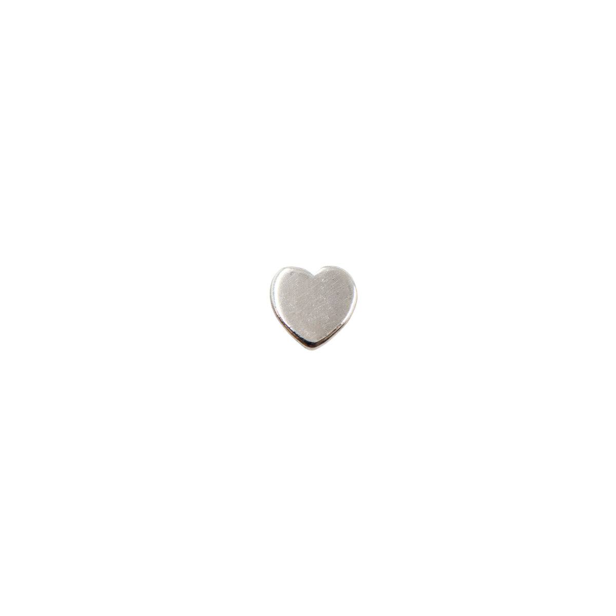 White Gold Studs Tiny Heart Earring The Curated Lobe