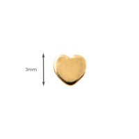 Yellow Gold Studs Tiny Heart Earring The Curated Lobe14k gold14k gold topcartilage