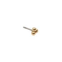 White Gold Studs Triple Ball Earring The Curated Lobe14k gold14k gold topcartilage