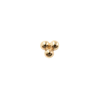 Yellow Gold Studs Triple Ball Earring The Curated Lobe14k gold14k gold topcartilage
