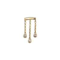 Yellow Gold Studs Triple Crystal Floating Helix Earring The Curated Lobe14k gold14k gold topbestseller