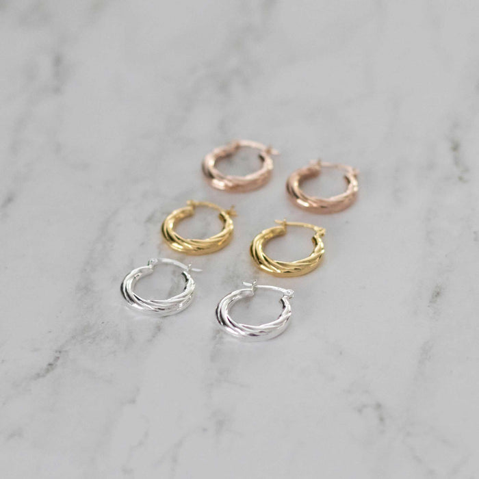 Silver Hoops Twisted Hollow Hoops The Curated Lobe