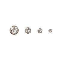 Silver Studs White Topaz Stud Earrings The Curated LobeBirthstone Stud Earringscartilagegold vermeil
